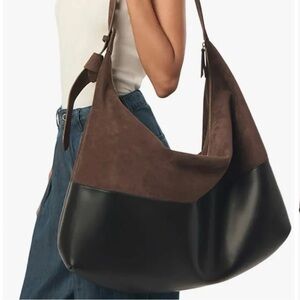 New! WeWoreWhat Carry All Bag Brown and Black